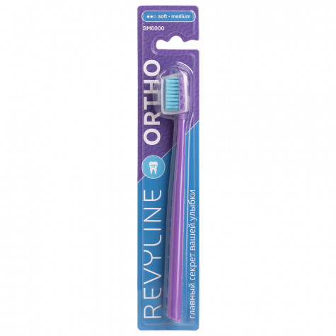 Зубная щетка Revyline SM6000 Ortho фиолетовая / голубая-салатовая и по всей Беларуси в интернет-магазине Revyline.by