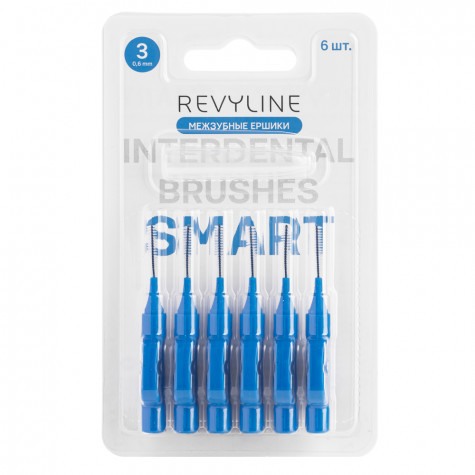 Ершики межзубные Revyline Smart, размер 3 (0,60 мм) голубые, 6 шт. и по всей Беларуси в интернет-магазине Revyline.by