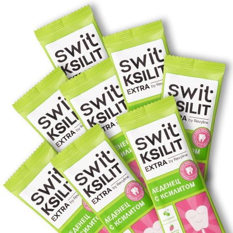 Леденцы на палочке Swit by Revyline Ksilit Extra Клубника, 8 шт. и по всей Беларуси в интернет-магазине Revyline.by