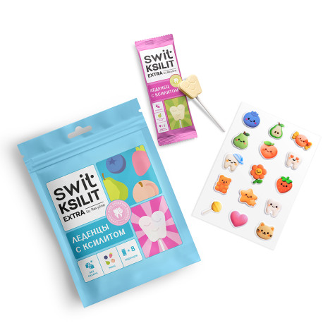 Леденцы на палочке Swit by Revyline Ksilit Extra Mix, 8 шт. и по всей Беларуси в интернет-магазине Revyline.by