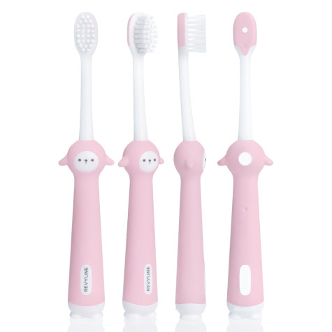 Детская зубная щетка Revyline Sheep 3+ с песочными часами, розовая и по всей Беларуси в интернет-магазине Revyline.by