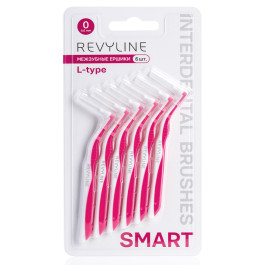 Ершики межзубные Revyline Smart L-type, размер 0 (0,40 мм) розовые, 6 шт.