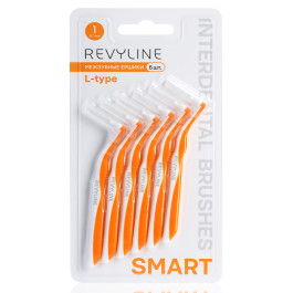Ершики межзубные Revyline Smart L-type, размер 1 (0,45 мм) оранжевые, 6 шт.