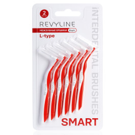 Ершики межзубные Revyline Smart L-type, размер 2 (0,50 мм) красные, 6 шт.