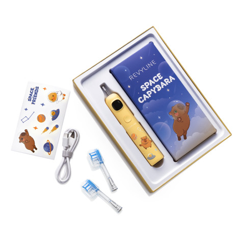 Электрическая звуковая зубная щетка Revyline RL 095 Kids Capybara Voice edition и по всей Беларуси в интернет-магазине Revyline.by